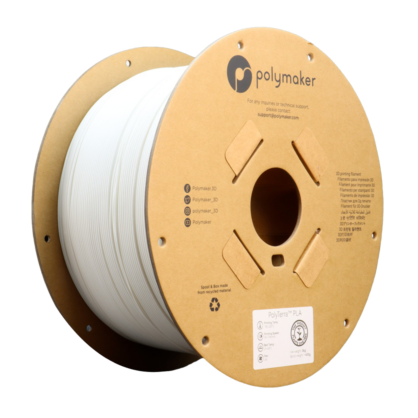 Branco Algodão - PolyTerra - PLA 3kg
