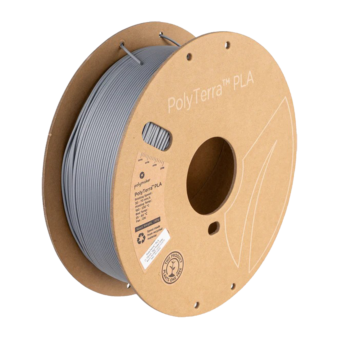 Cinzento Fóssil - PolyTerra - PLA 1kg