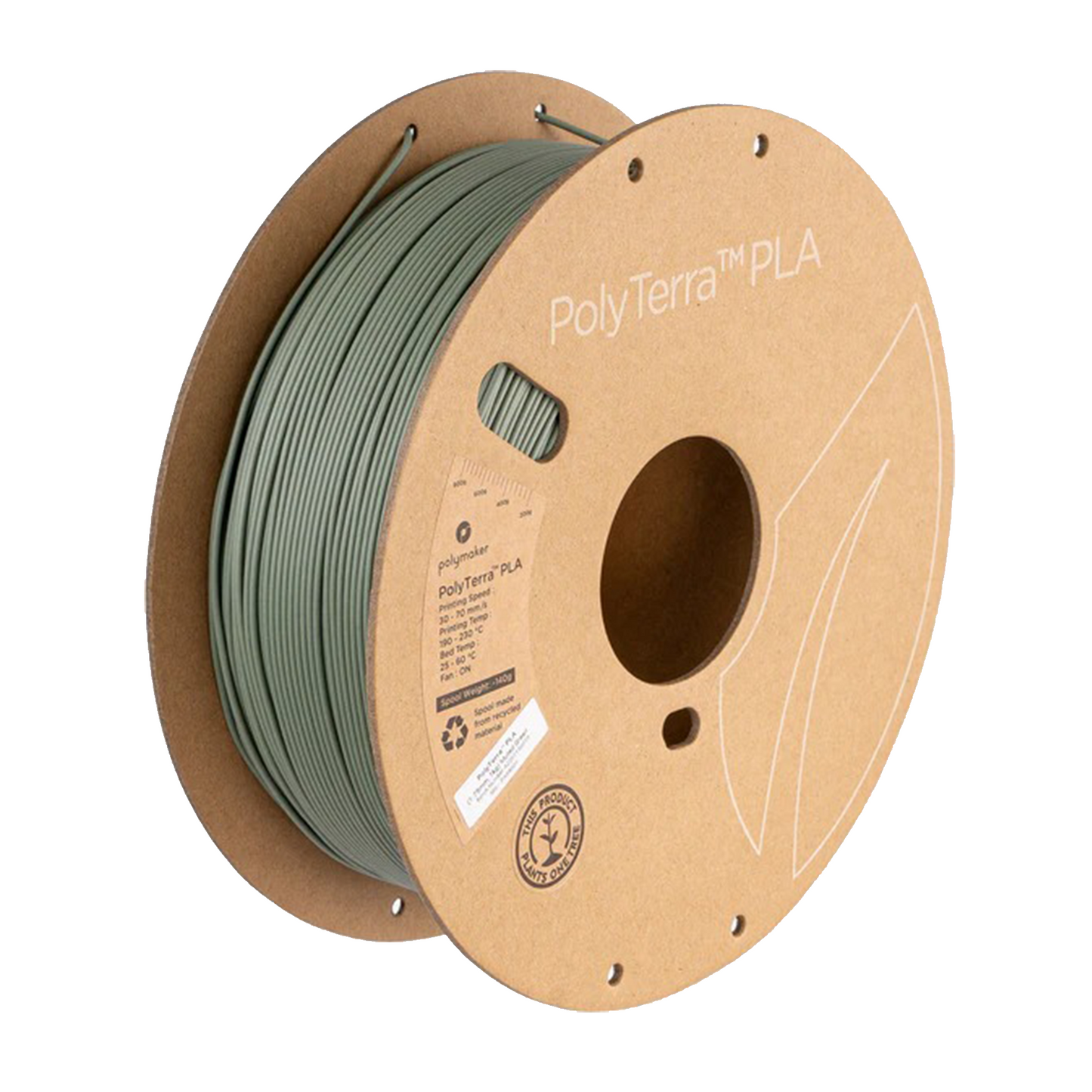 Verde Discreto - PolyTerra - PLA 1kg